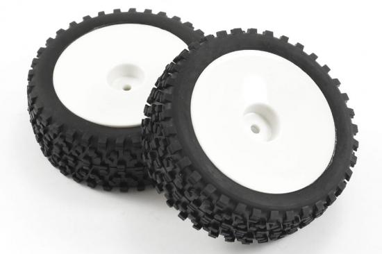 Fastrax 1:10 Mounted Cuboid Buggy Front Tyres Dished