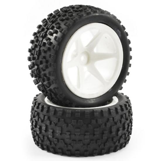 Fastrax 1:10 Mounted Buggy Tyres Street Rear (Spoked)