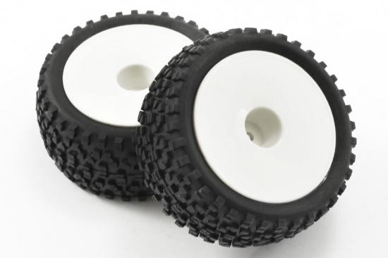 Fastrax 1:10 Mounted Cuboid Buggy Rear Tyres Dished
