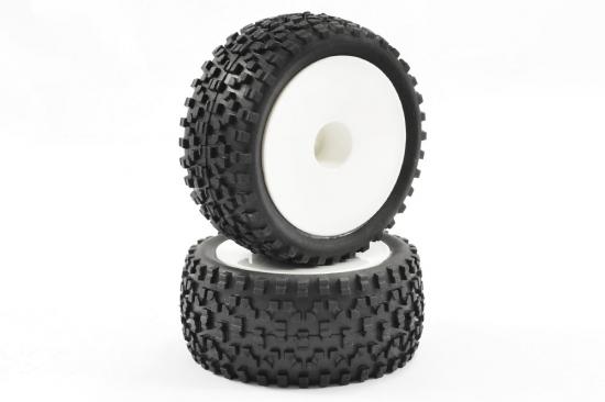 Fastrax 1:10 Mounted Cuboid Buggy Rear Tyres Dished