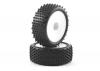 Fastrax 1:10 LP Stub Front Buggy Tyres Pre Mounted on White 12mm Hex Wheels (2)