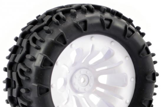 FTX Fastrax 1:10 Klaxon Truck Tyre Mounted On 12-Spoke (12mm Hex)