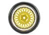 Fastrax 1:10 Street Tread Tyres on Classic Gold/Chrome Wheels (4)