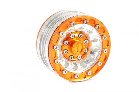 Fastrax Aluminium Beadlock Ten 1.9 Wheels - Orange (4)