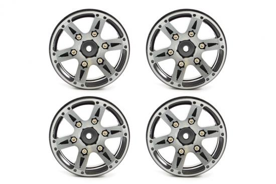 Fastrax 1.9 Heavyweight Split 6-Spoke Alloy Beadlock Wheels (4)