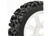 Fastrax 1:8 Maze Tyres Mounted on 8 Spoke White Wheels (2)