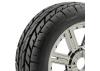 Fastrax 1:8 Eagle Road Tread Tyres Mounted on Black Chrome Wheels (2)