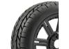 Fastrax 1:8 Eagle Road Tread Tyres Mounted on Black Wheels (2)