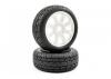 Fastrax 1:8 Eagle Road Tread Tyres Mounted on White Wheels (2) ** CLEARANCE **