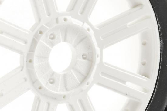 Fastrax 1:8 Eagle Road Tread Tyres Mounted on White Wheels (2) ** CLEARANCE **
