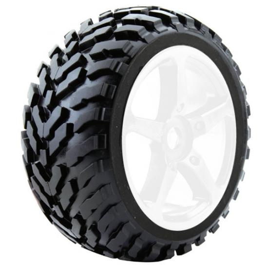 Fastrax 1:8 Truggy Arrow Mtd On 5-Spoke White 0 Offset(2)
