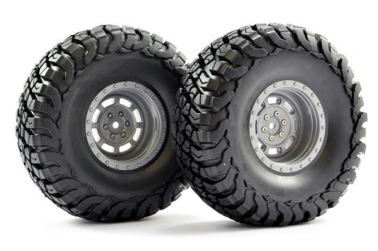 Fastrax Granite Scale 2.2 Wheels with Tyres - 140mm OD - Grey (2)