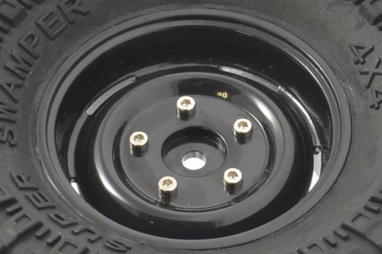 Fastrax 118mm OD Crawler Swamper Tyres on 1.9 Scale Wheels (2)