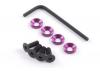 Fastrax M4 Engine Mounts W/F.H.Screws Blue