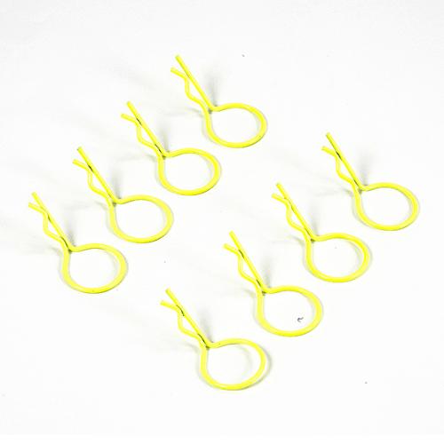 Fastrax Large Body Clips (8) - Bright Yellow