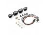 Fastrax Light Set W/LED - Lenses Wire Connector 4Pc - Rectangle
