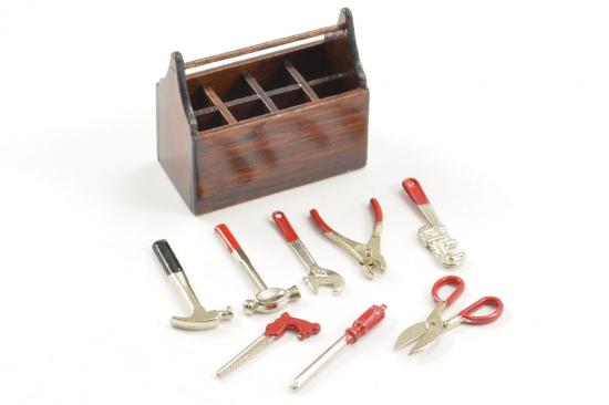 Fastrax Scale Wood Tool Box W/Cast Metal Tools