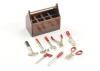 Fastrax Scale Wood Tool Box W/Cast Metal Tools
