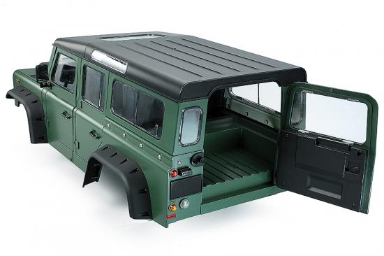 Fastrax 1:10 Ranger XL Land Rover Style Hard Body + Interior Set - 313mm WB - Green