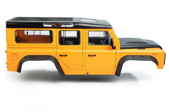 Fastrax 1:10 Ranger XL Land Rover Style Hard Body + Interior Set - 313mm WB - Orange