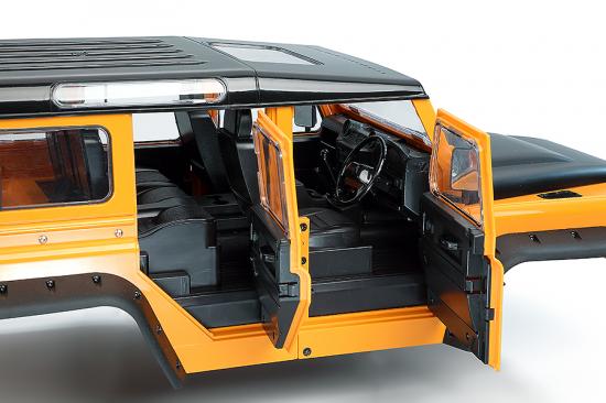 Fastrax 1:10 Ranger XL Land Rover Style Hard Body + Interior Set - 313mm WB - Orange