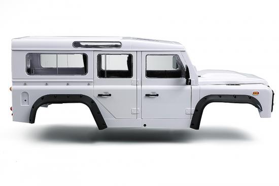 Fastrax 1:10 Ranger XL Land Rover Style Hard Body + Interior Set - 313mm WB - White