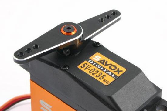 Fastrax Jumbo Black Alloy 3 in 1 Servo Horn - 15T Large Scale (Savox/Multiplex/Hitec)