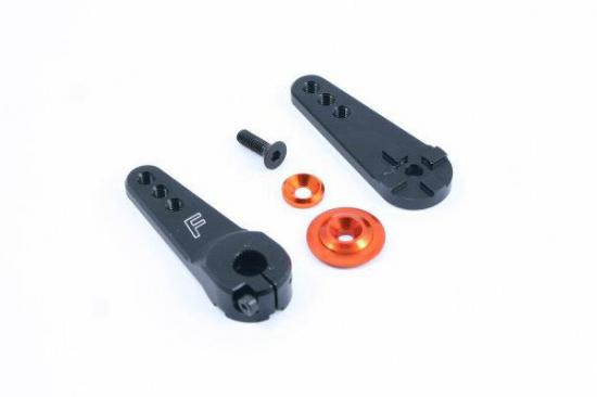 Fastrax Jumbo Black Alloy 3 in 1 Servo Horn - 15T Large Scale (Savox/Multiplex/Hitec)