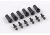 Fastrax Ball Cups (6) Black W/Ball Studs