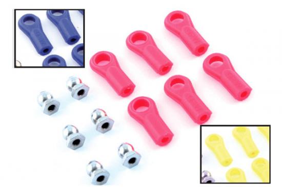 Fastrax Rose Joints (6) Blue W/Balls