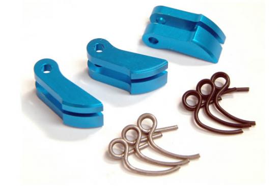Fastrax Blue Aluminium. Lightweight Clutch Shoe (Inc 1.0 + 1.1mm Springs)