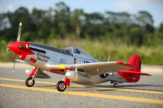 FMS P-51D Mustang V8 1450mm Red Tail - ARTF With Reflex Gyro