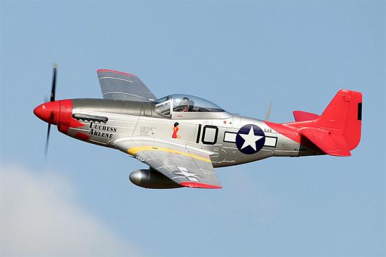 FMS P-51D Mustang V8 1450mm Red Tail - ARTF With Reflex Gyro