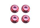 Fastrax M3 Red Flanged Locknuts 4Pcs
