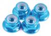 Fastrax M4 Blue Flanged Locking Wheel Nuts (4)
