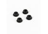 Fastrax M4 Black Serrated Aluminium Locknuts 4Pcs