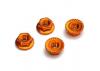 Fastrax M4 Gold Serrated Aluminium Locknuts 4Pcs