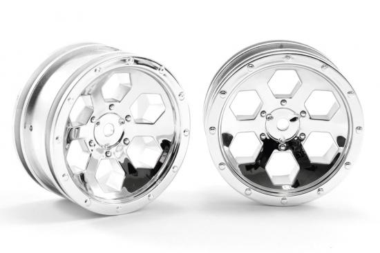 FTX Outback 6Hex Wheel (2) - C Hrome
