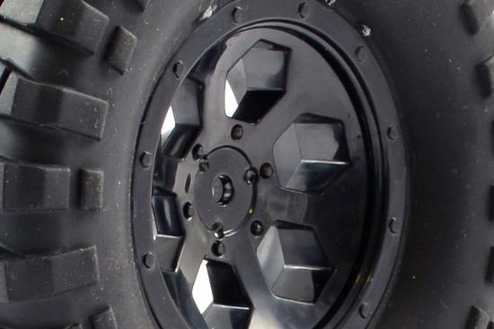 FTX Outback Pre-Mounted 6Hex/T Yre (2) - Black