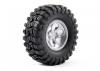 FTX Outback Pre-Mounted 6Hex/T Yre (2) - Chrome