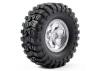 FTX Outback Pre-Mounted 6Hex/T Yre (2) - Chrome