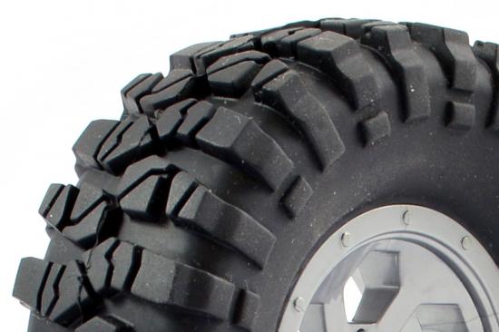 FTX Outback Pre-Mounted 6Hex/T Yre (2) - Grey