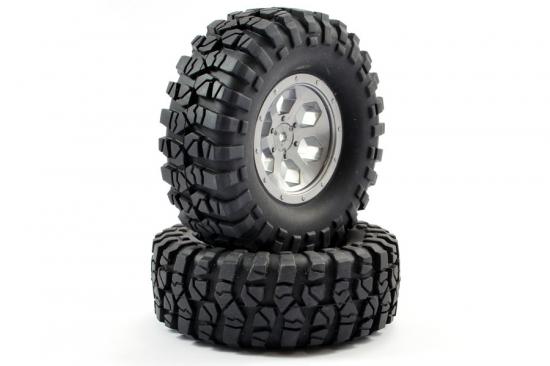 FTX Outback Pre-Mounted 6Hex/T Yre (2) - Grey