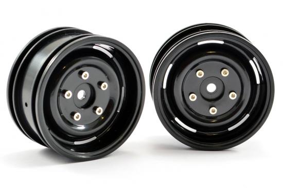 FTX Outback Steel Look Lug Wheel (2 ) - Black