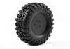 FTX Outback Pre-Mounted Steel Lug/Tyre (2) - Black