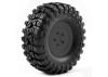 FTX Outback Pre-Mounted Steel Lug/Tyre (2) - Black