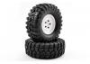 FTX Outback Pre-Mounted Steel Lug/Tyre (2) - White
