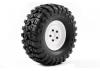 FTX Outback Spare Tyre Mount + Tyre/Steel Lug Wheel White