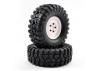 FTX Outback Pre-Mounted Steel Lug/Tyre (2) - White