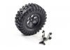 FTX Outback Spare Tyre Mount + Tyre/6 Hex Wheel Black
